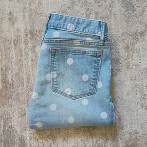 Gap 1969 Always Skinny Polka Dot Light Wash Jeans